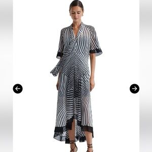 Anaya Check Midi Dress With Removable Neck Tie